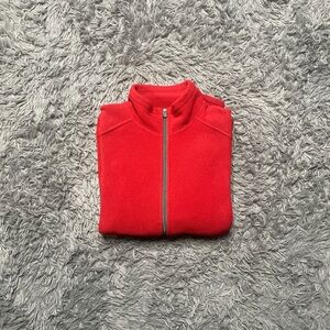 Vintage REI Co Op Polartec Red Fleece Zip Up Jacket Sweater Sweatshirt Size L